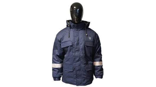 Kurtka ocieplana antyelektrostatyczna MD 2 Granatowa z taśmami odblaskowymi